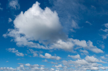 Fototapeta premium blue sky background with white clouds