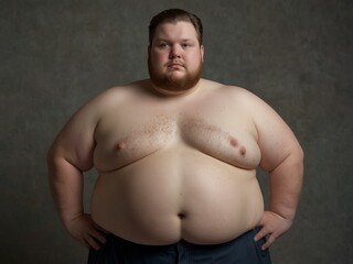 Naklejka premium Image depicting obesity created by AI.