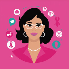 I have created few breast cancer vectors which are fully trademark checked and this is the best vector for this year.