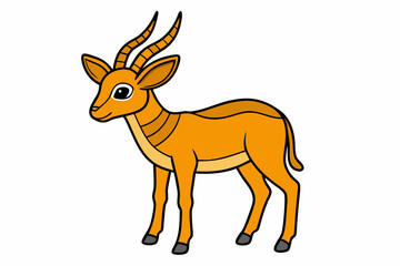 deer cartoon isolated on white