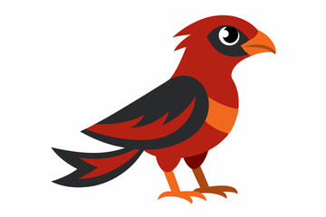 Fototapeta premium Little sparrowhawk bird vector illustration