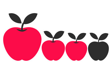 apple svg vector Illustration isolated on white background.