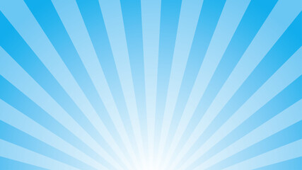 放射線　背景　水色　グラデーション　シンプル　ベクター
