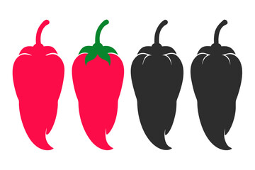 Red hot chili peppers, a spicy red vegetable and food ingredient, are also known as hot chili peppers