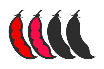 Red hot chili pepper vector icon design with a fire flame symbol