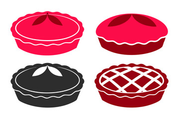 A sweet set of cupcake and cake vector illustrations includes delicious chocolate and cream desserts, perfect for a birthday celebration or bakery icon set