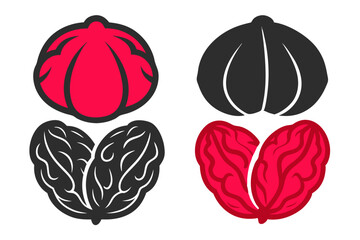 Fototapeta premium set of red and black pepper