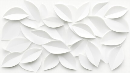 Abstract White Leaf Pattern