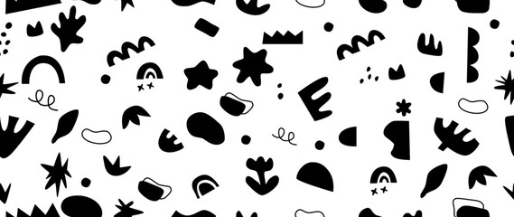 Vector seamless background. Minimalistic abstract pattern. Modern print on a light background. Ideal for textile design, screensavers, covers, cards, invitations and posters.