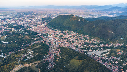 aerial view of the mountains, Brasov, Romania
