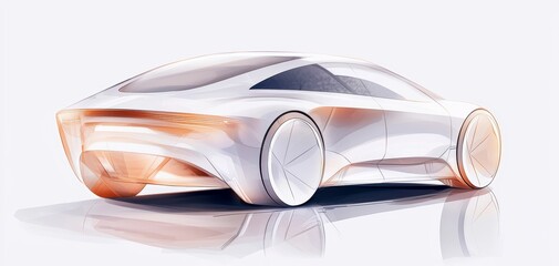 An AI system generating futuristic vehicle designs, assisting an automotive designer in refining details, AI vehicle design, future mobility