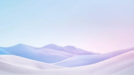   A stunning view of a mountain range in the distance against a backdrop of a pink and blue sky, with a clear blue sky visible in the foreground