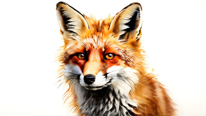 Obraz premium red fox isolated on white