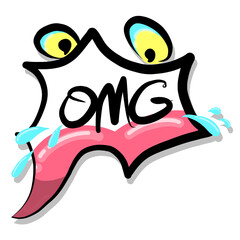 halloween face, halloween face, sticker, omg, letter, bubble speech, letters of omg, omg letters with a mouth, smile ,  emoji, funny, fun, png, funny sticker, Bubble text with omg letters, eyes, art