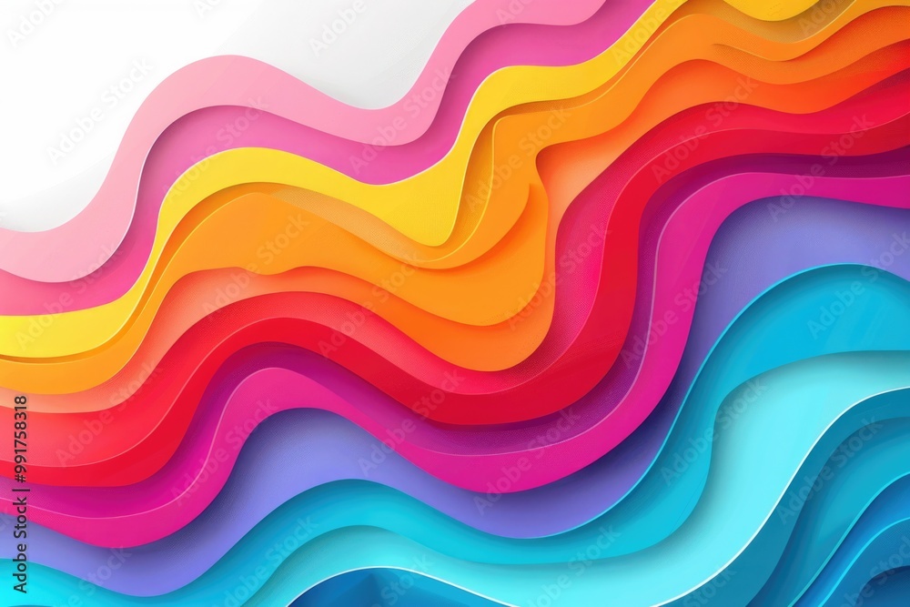 Aufkleber A colorful and dynamic background featuring wavy lines, perfect for creative projects and designs