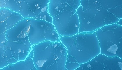 Fractured icy surface with faint glowing highlights for mobile wallpapers