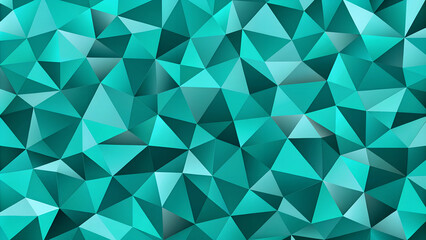 Fototapeta premium Abstract polygonal background with vibrant shades of turquoise, modern and geometric 