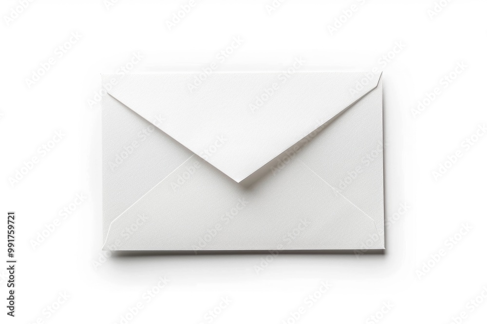Aufkleber a close-up shot of an open white envelope on a clean surface, perfect for representing communication