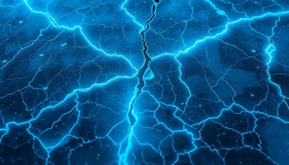 Shattered ice with glowing lines for mobile device covers