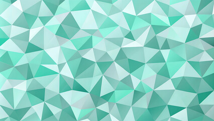 Fototapeta premium Abstract polygonal background with low poly design in varying shades of mint, green and white, modern and sharp
