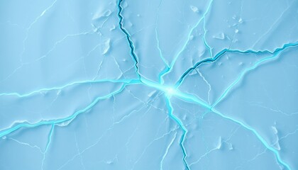Obraz premium Fractured ice glowing faintly blue for mobile wallpapers