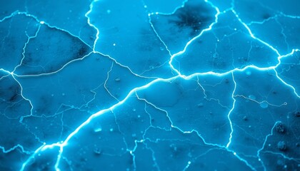 Obraz premium Shattered ice with glowing green fractures for mobile customization