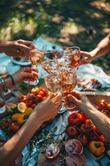 People enjoying wine together, great for social gatherings and celebrations