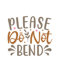 Please do not bend sticker design
