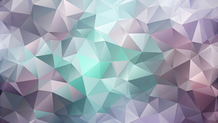 Obraz premium Abstract polygonal background with low poly design in varying shades of mint, modern and sharp