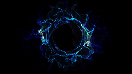 energy sector.Futuristic magical plasma circle  glows in space.  © Olga