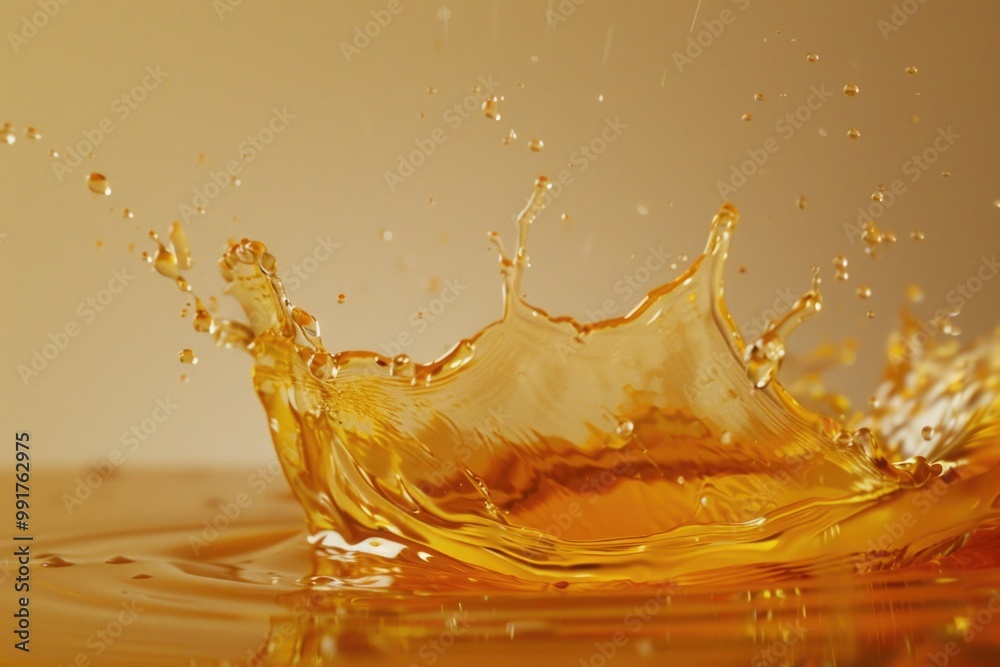 Poster a small amount of liquid on the surface of a wooden table, suitable for use in illustrations about m