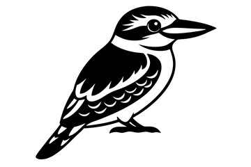 Fototapeta premium Vector design of the kookaburra bird on a white background