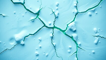 Obraz premium Jagged ice surface with electric blue glow for tablet backgrounds
