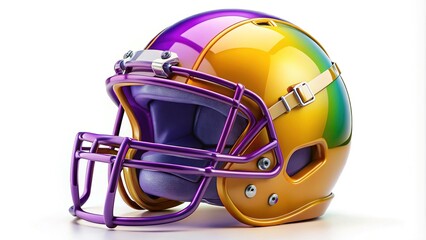 Fototapeta premium Clipart of a Football Helmet Isolated on White Background for Sports and Team Logos Design Use