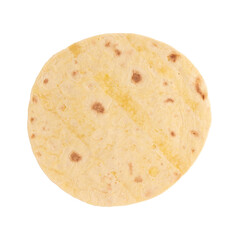corn tortilla isolated on white