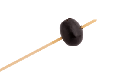 black olives isolated on white