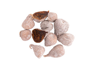 dried figs isolated on white