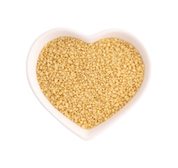 dry couscous isolated on white