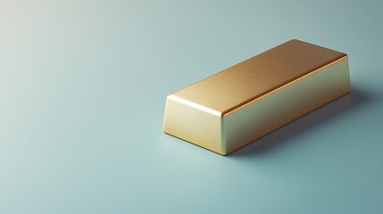A single gold bar sits on a light blue background.
