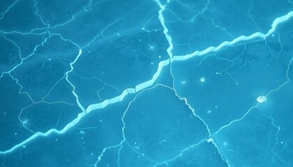 Obraz premium Sharp, Brittle Ice with Electric Glow for Digital Screens