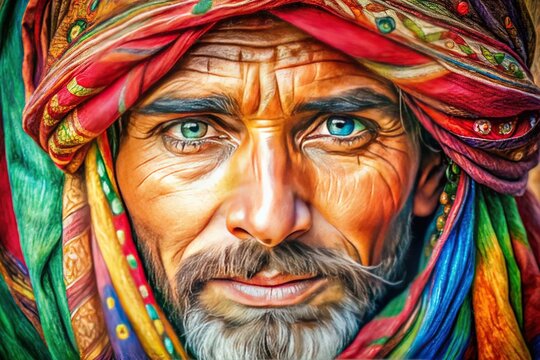 Creative sketch of a human face showcasing artistic expression and intricate detailing in pencil