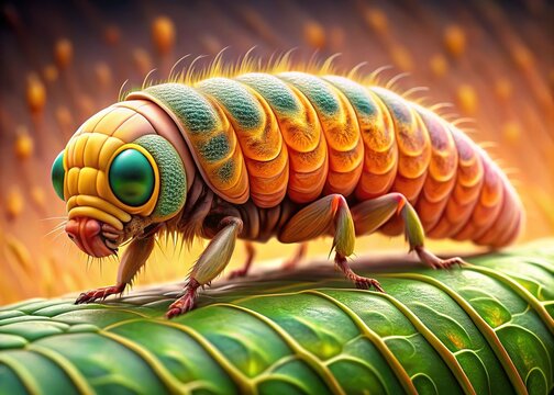 Detailed Image of Botfly Larva Development Beneath Human Skin in Medical Illustration Style