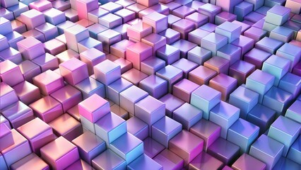 Abstract 3D Cube Pattern with Perspective Distortion