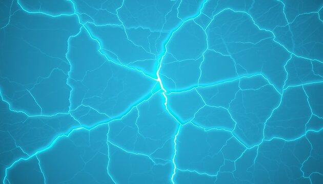 Ice with Electric Blue Patterns