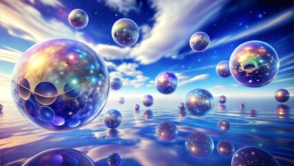 Abstract 3D Spheres Background