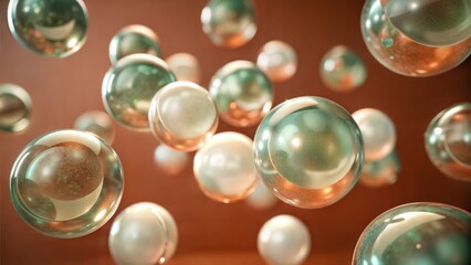 Naklejka premium Abstract 3D Spheres with Overlap and Translucency