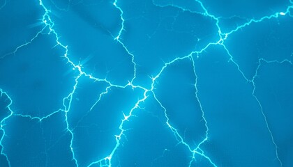 Glowing Cracks on Fractured Ice, Cold and Brittle Abstract