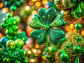Festive Symbols of Joy and Luck for St. Patrick's Day Celebrations and Celebratory Decorations