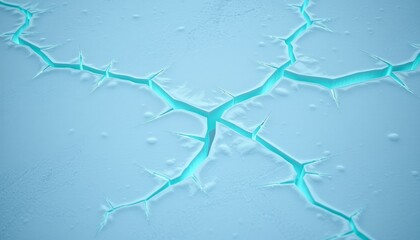 Obraz premium Shattered Ice with Glowing Accents