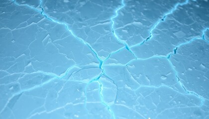 Naklejka premium Fractured Ice with Cool Blue Highlights